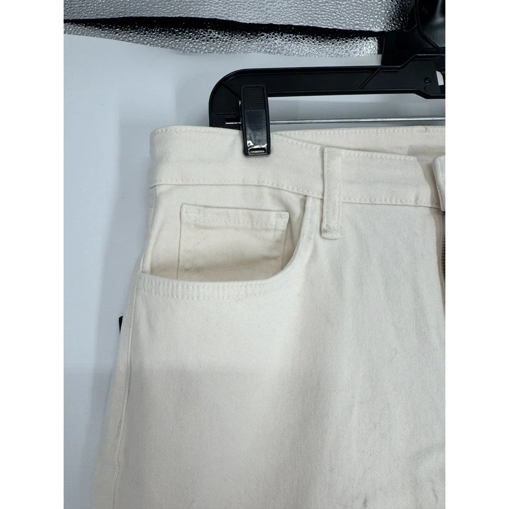 Rag & Bone Dylan Baggy Jeans Womens Size 27 Cream Straight Leg Wide Leg Relaxed